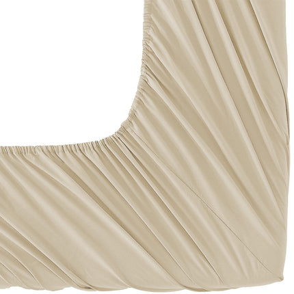 Elegant Comfort Luxurious Wrinkle Resistant 1500 Thread Count Egyptian Quality 1-Piece Fitted Sheet All Around Elastic -Deep Pocket- Ultra Soft Bottom Fitted Sheet, California King, Cream
