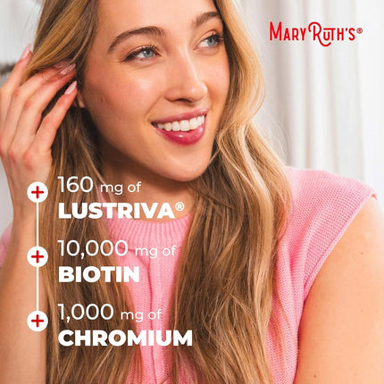 MARYRUTH'S Liquid Multivitamin + Hair Growth, Clinically Thicker Hair, 30oz