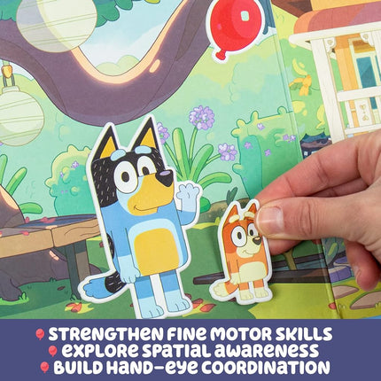 Bluey Sticker Playset - Reusable Interactive Puffy Stickers for Kids, Perfect Birthday Party Gift, Road Trip Toy, Improves Dexterity, Great for Ages 3-6