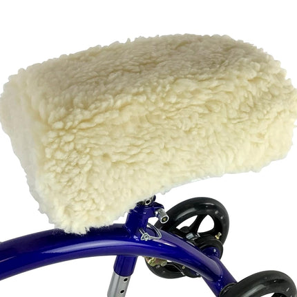 KneeRover Deluxe Synthetic Sheepskin Knee Walker Kneepad Cover with Thick Comfortable Padding