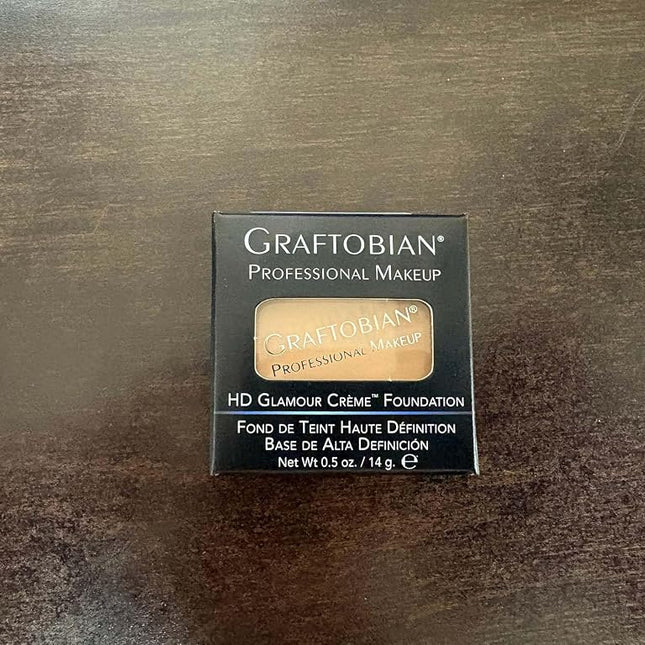 Graftobian HD Glamour Crème Foundation 1/2oz, Weightless Full Coverage Makeup, 65 Inclusive Shades, For All Skin Types, Natural or Full-Glam Looks, For Professionals and Beginners (Ingenue)