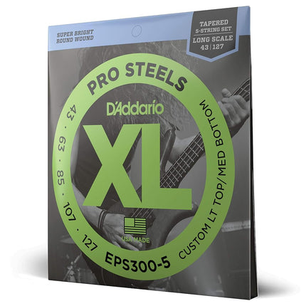 D'Addario XL ProSteels Bass Strings EPS300-5, 43-1