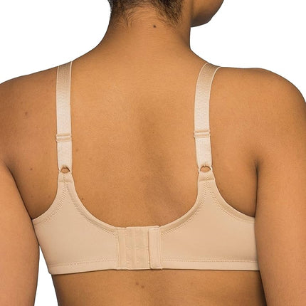 Vanity Fair Women's Full Figure Beauty Back Smoothing Bra, 4 Way Stretch Fabric, Lightly Lined Cups Up to H, Opaque, Damask Neutral, 44B