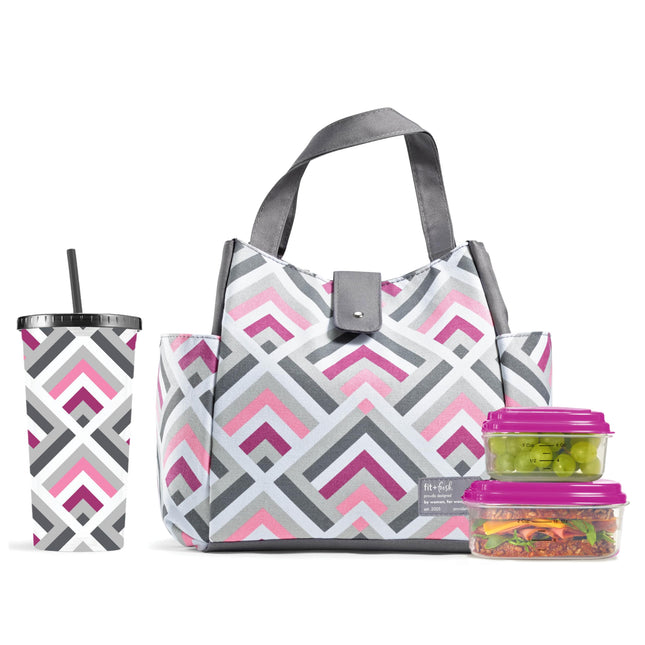 Fit & Fresh Lunch Bag for Women, Insulated Womens 