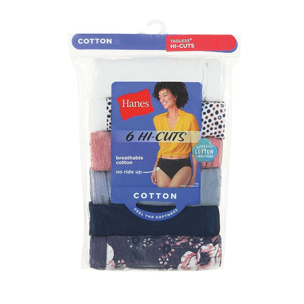 Hanes Women's Ultra Soft Cotton Bikini Panties, Multi-Packs Available, Assorted 6-pack, 6