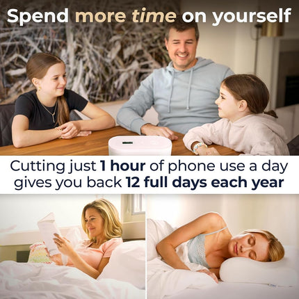 Mindsight Timed Lock Box | Unplug from Phones, Video Games, Social Media, Snacks & Cravings | 3 Modes based on Willpower | Easy to Use | Out of Sight ~ Out of Mind | Boost Your Mental Wellness