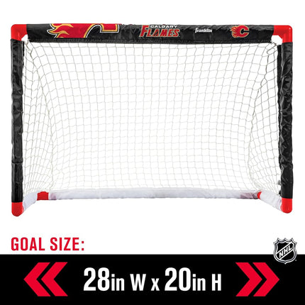 Franklin Sports Calgary Flames Mini Hockey Goal, Ball & 2 Mini Sticks - Ages 3+