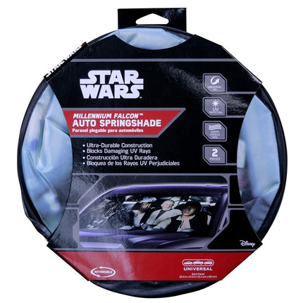 Plasticolor Star Wars Millennium Falcon Auto Springshade Windscreen Car Sunshade