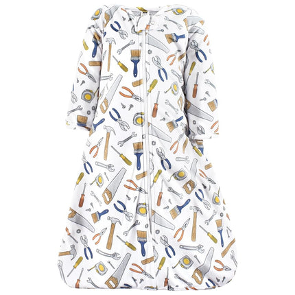 Saco de dormir de felpa de piel sintética de manga larga unisex de Hudson Baby, manta portátil, diseño de construcción, 6-12 meses