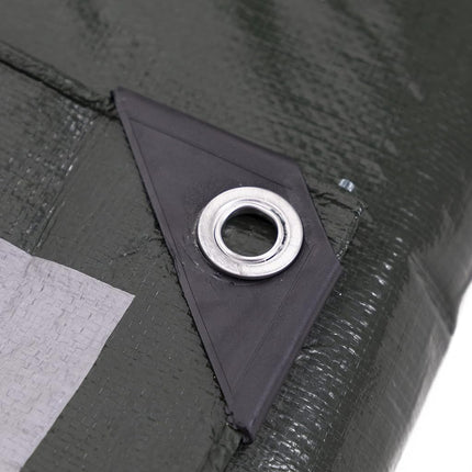 Kotap 10 x 10 Ft. Heavy-Duty Protection/Coverage Tarp, 8-mil, Reversible, Multi-Use, Waterproof, Green-Silver, (TGS-1010)