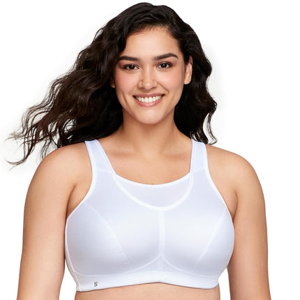 Glamorise No-Bounce Camisole Sports Wirefree Bra 1066 (Women's & Women's Plus) White
