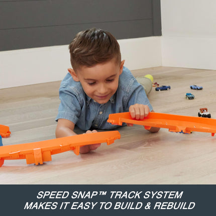 Hot Wheels Track Creator Boosted Jump Speedway Set & Toy Car