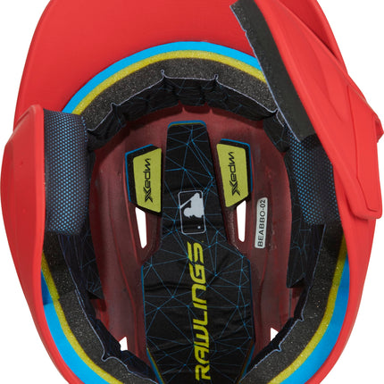 Rawlings Adjust Baseball Batting Helmet Adjustable Baseball Helmet Matte Mach-1 Tone with RHB ADJEXT, Senior, Scarlet Matte 2022, Unisex, SR (6 7/8-7 5/8)