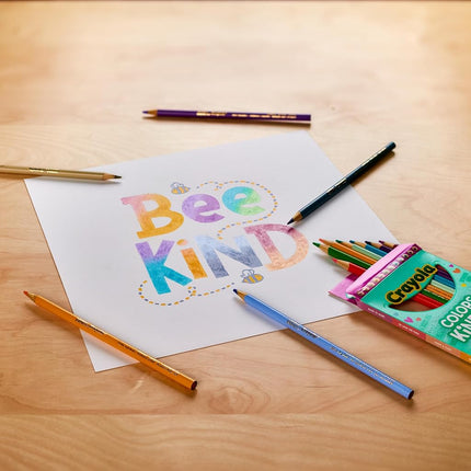 CRAYOLA Colours of Kindness Pencils Age 3+ - Assorted Colours (Pack of 12) | Colours That Represent Good Feelings | Ideal for Kids Aged 3+, pastel-coloured