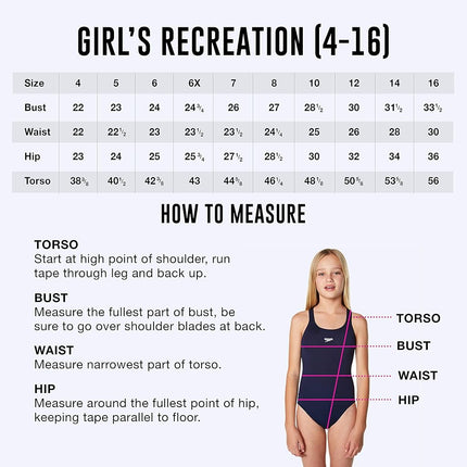 Speedo Big Girls Cross Back Splice 1 Piece, Navy, 12