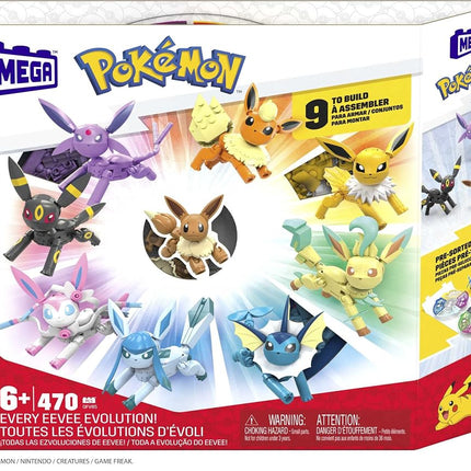 MEGA Pokémon Bulbasaur Evolution Set building Set with Vaperon and Espeon, GFV85 - Amazon Exclusive
