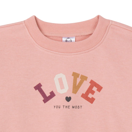 Gerber Baby Girls Toddler 2-Piece Fleece Sweatshirt and Jogger Set, Peach, 18 Months, Peach, 18 Months