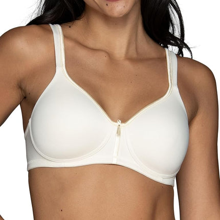 Vanity Fair Women's Bra with 2-Way Convertible Straps, Body Caress Full Coverage, Lightly Lined Cups Up to Dd, Wirefree-Ivory, 34B