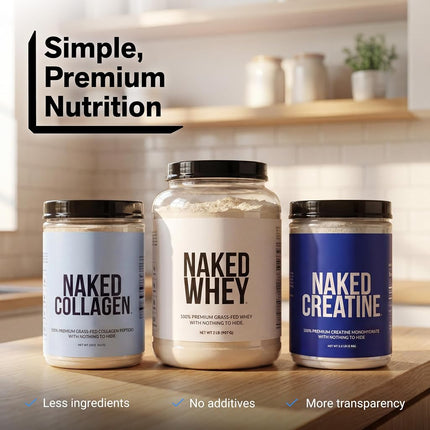 NAKED Pea - 2LB 100% Pea Protein Powder from North American Farms - Unflavored Vegan Pea Protein Isolate - Plant Protein Powder, Easy to Digest - 30 Servings
