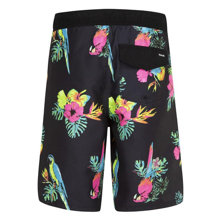 Bañador Hurley para niño, de quita y pon, multicolor/estampado floral de loros, 2T