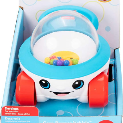 Fisher-Price Corn Popper Vehicle Push-Along Toy with Sounds for Baby & Toddler