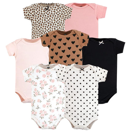 Combinaisons en coton pour bébé Hudson Baby, imprimés rose cannelle, prématuré