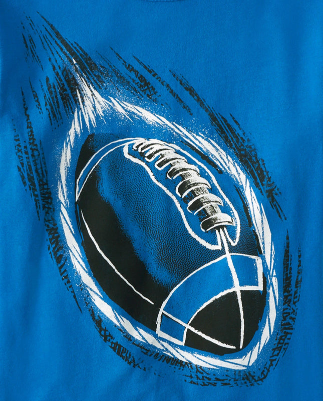 The Children's Place T-shirts graphiques de sport à manches courtes pour bébé garçon, lots multiples, lot de 3 maillots de football/baseball/football bleu, taille M
