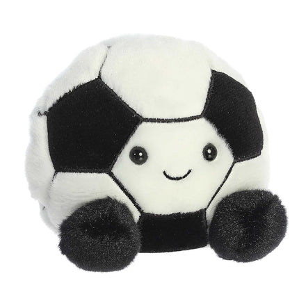 Aurora Adorable Palm Pals Striker Soccerball Stuffed Animal - Pocket-Sized Play - Collectable Fun - Black 5 Inches