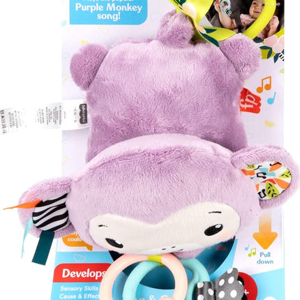 Fisher-Price Sing & Go Purple Monkey, Baby Stroller Toy