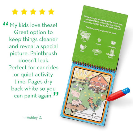 Melissa & Doug On the Go Water Wow! Reusable Water-Reveal Activity Pad - Farm