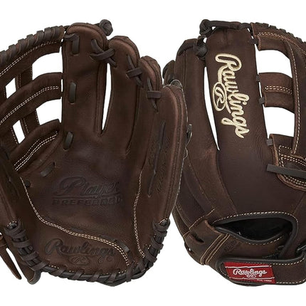 Rawlings Player Preferred Baseball Glove, Regular, Slow Pitch Pattern, Pro H-Web, 12-1/2 Inch