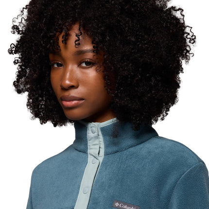 Columbia Women's Benton Springs 1/2 Snap Pull Over 2, Fleece Pull Over, Everblue/Crushed Blue, XS