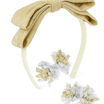 Gymboree,and Toddler Headbands and Hair Accessories,Gold and Silver,One Size, Gold and Silver, One Size