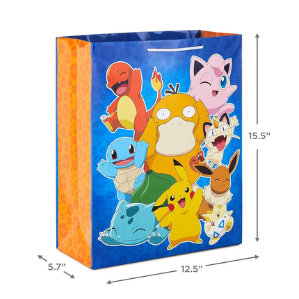 Hallmark Pokémon Gift Bag Bundle (9" Medium PokéBall and 15" Extra Large Pikachu) for Kids, Birthdays, Christmas, Valentine's Day, Halloween