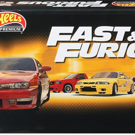 Hot Wheels Cars, Premium Fast & Furious Bundle, 5 1:64 Scale Die-Cast Hot Wheels Cars from the 1st Fast Movie in a Limited-Edition Box for Collectors, HKF08