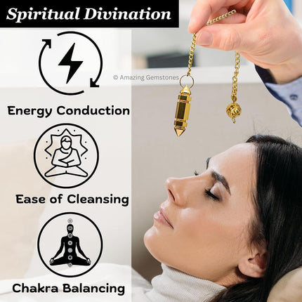 Metaphysical Metal Dowsing Pendulums for Divination, Meditation and Reiki Healing