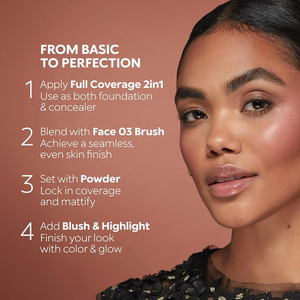 KIKO Milano Full Coverage 2-In-1 Foundation & Concealer 03 - Cr 20 | 2 in 1 foundation and concealer, superior coverage