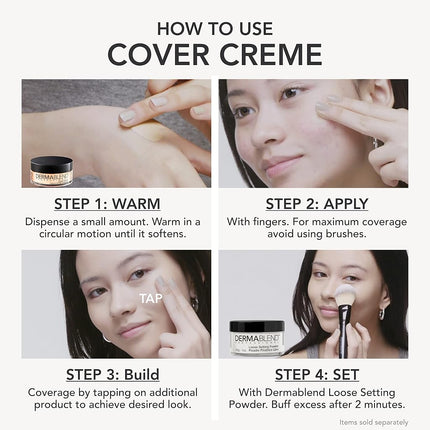 Dermablend Cover Creme High Color Coverage SPF 30 - Helps Strengthen And Repair The Skin Surface Barrier - Covers A Variety Of Skin Blemishes - Maximum Coverage - 35W Tawny Beige - 28 G