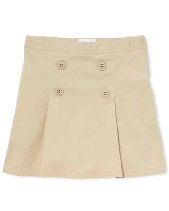 The Children's Place Girls Button Skort, Sandy Sin