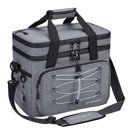 Maelstrom Soft Cooler Bag,Collapsible Soft Sided Cooler, 30 Cans Beach Leakproof Camping Box,Lunch Box Portable Travel Bag for Grocery Shopping,Kayaking,Gray