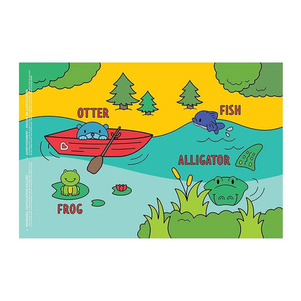 Munchkin� Story Mat�, BPA Free Disposable Placemats for Kids, 18 Pack, 2 Designs