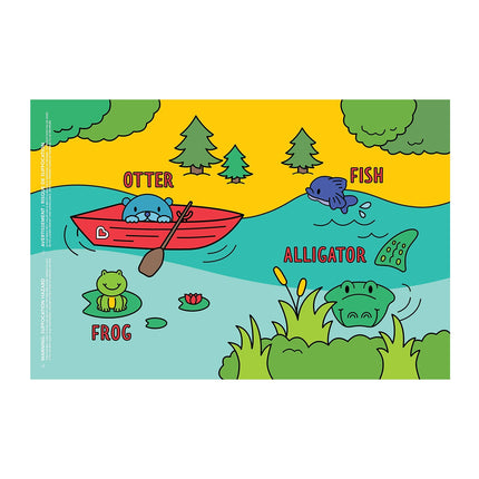 Munchkin® Story Mat®, Sets de Table Jetables sans BPA pour Enfants, Lot de 18, 2 Motifs