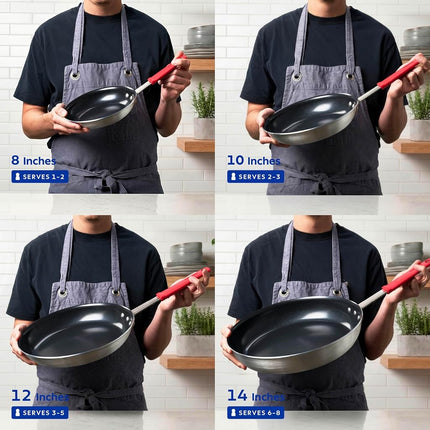 Tramontina Ceramic Nonstick Restaraunt Fry Pan, 14 Inch, Black, Professional Series, Dishwasher and Oven Safe, 80114/062DS