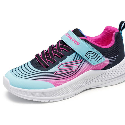 Skechers Girls' Microspec Advance Trainer, Aqua, 6