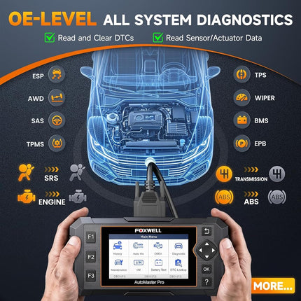 2026 FOXWELL NT624 Elite OBD2 Scanner, All-System 8 Resets Code Reader