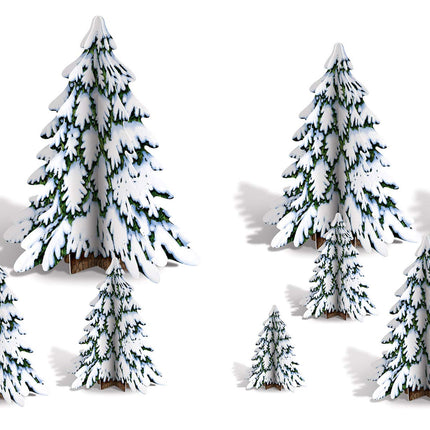 Beistle 22145 3-D Winter Pine Tree Centerpieces 12