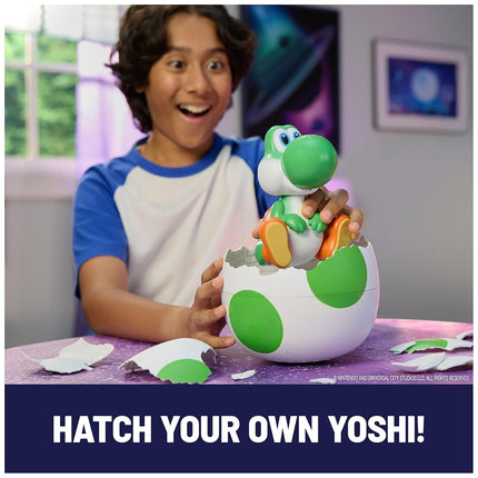 Hatchin’ Yoshi from The Super Mario Galaxy Movie, Interactive Yoshi Egg Action Figure with Sounds, Ages 4 and Up, Batteries Included