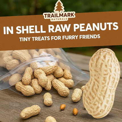 TRAILMARK NATURALS - 2 Packs of 5lb Bags (10lb Total) - Raw Squirrel Peanuts Raw in Shell Peanuts for Birds and Wildlife - Squirrel Feed, Wild Bird Seeds - Grown
