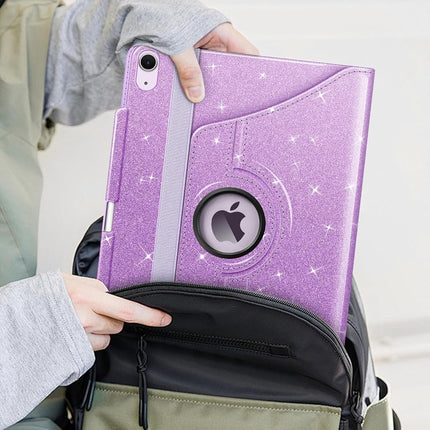 Fintie iPad Air 13 (M3) 2025 Case, M2 2024 Rotating 360 Degree Rotating Protective Stand Case with Stylus Holder and Auto Sleep/Wake Function, Glitter Purple
