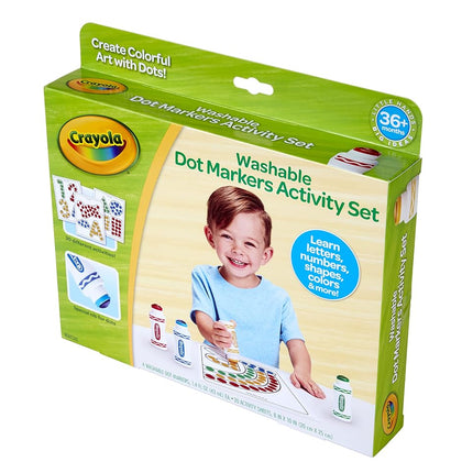 Crayola Washable Dot Markers Activity Set, Educational Gift for Kids, 3, 4, 5, 6